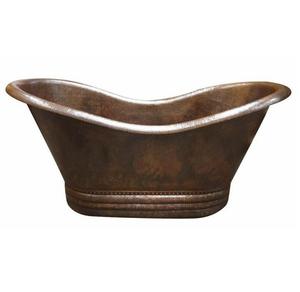 Baignoire en cuivre massif, finition à la main personnalisée, produit de bain en cuivre fait à la main - Product Image 1