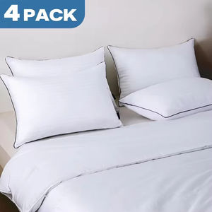 Taie d'oreiller en coton pur blanc confortable et douce pour la peau, vente en gros, hôtel, hôpital, pièce unique, taie d'oreiller et taie d'oreiller - Product Image 2