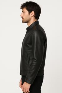 Chaqueta de cuero genuino ajustada moderna para hombre, elegante lona a medida para invierno, talla informal, chaqueta teñida Lisa para hombre - Product Image 6