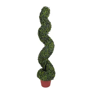 Ruopei 6 Ft Living Árbol artificial Planta de topiario de boj artificial de alta calidad en maceta Marrón en stock