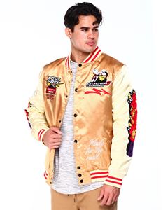 Chaquetas Bomber de Satén de Seda de Alta Calidad para Hombre, Diseño Universitario Bordado con Parche de Chenilla Personalizado, Chaqueta Casual con Capucha para Invierno - Product Image 4