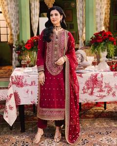 Robe de travail formelle pour femmes de qualité exceptionnelle moderne 2025-2026, dernier modèle de salwar kameez en coton pour les fêtes 01205 - Product Image 2