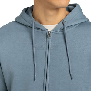 Easy Care Basics Sudadera con capucha con cremallera con textura suave y acogedora Sudadera con capucha con cremallera de estilo minimalista hecha en Pakistán - Product Image 6