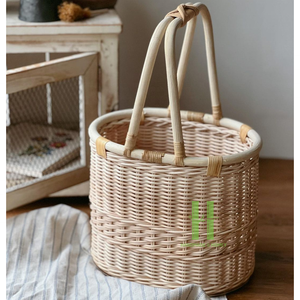 Corbeille à pain en rotin naturel OEM Paniers de stockage des aliments tissés à la main en forme de rectangle Conception flexible Différentes tailles Usine artisanale HNH - Product Image 6