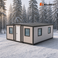Rumah Kontainer Expandable Modern Prefab 20ft Perakitan Cepat untuk Hunian Keluarga dan Akomodasi Liburan