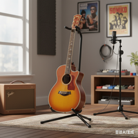 Support de guitare personnalisé à tête unique pour instruments de musique standard