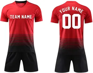 Atacado de roupas esportivas personalizadas para futebol, roupas esportivas com logotipo personalizado para adultos e crianças, roupas de futebol de alta qualidade