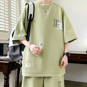 Ensemble T-shirt et short d'été pour homme, imprimé décontracté, short pour homme - Product Image 1