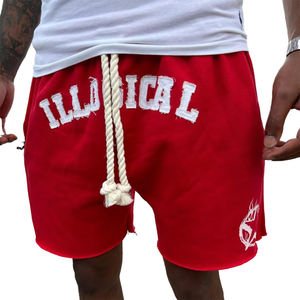 Logotipo bordado desgastado personalizado, ropa de calle informal sólida de felpa francesa, corte Vintage gráfico, dobladillo crudo, Sol desteñido, ácido de calle alta - Product Image 3