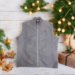 Prêt à expédier hiver meilleur cadeau unisexe gris léger 5v gilet chauffant avec coussins chauffants durables en fibre de carbone - Product Image 1