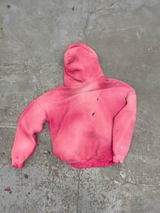 Logo de sérigraphie zippé lavé à l'acide personnalisé 400 Plus GSM Heavyweight Vintage Style Boxy Fit Acid Wash Distress Hoodie - Product Image 6