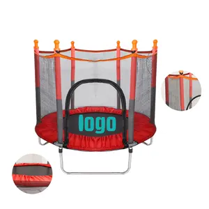 Indoor-Spiel-Fitnesstrampolin 55 Zoll mit Schutzzelt Mini-Außen-Trampolin für Kinder Heim-Gym