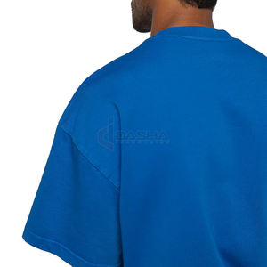 T-shirt ample et surdimensionné noir personnalisé pour hommes Streetwear de haute qualité en coton biologique 100% à épaules tombantes solide vente en gros OEM - Product Image 5