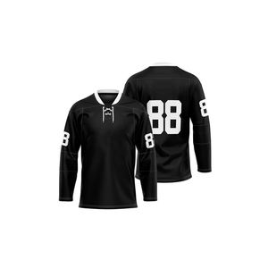 ออกแบบเสื้อฮอกกี้น้ำแข็งสไตล์ใหม่สำหรับผู้ใหญ่ กางเกงแบบซับลิเมชั่นสั่งทำพร้อมชื่อทีม OEM ชุดกีฬาพิมพ์ลายตามสั่ง - Product Image 1