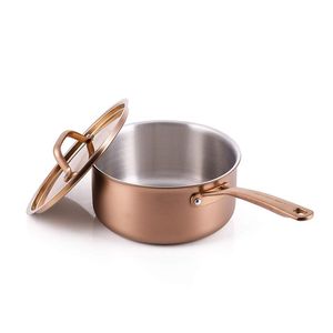 Ensemble de casseroles en cuivre pour cuisine tout-en-un, chaîne hôtelière et restaurant, ensembles de mini ustensiles de cuisine en acier inoxydable, casserole en cuivre - Product Image 3