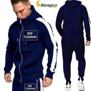 ชุดวอร์มผู้ชายดีไซน์ฤดูใบไม้ร่วงฤดูหนาว  ปรับแต่งได้ ไซส์พลัส ระบายเหงื่อ ยืดได้สี่ทิศทาง สไตล์ลำลอง สำหรับเล่นกีฬาและออกกำลังกาย - Product Image 4