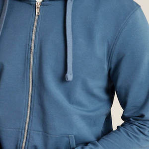 Sweat à capuche en coton pour homme avec logo personnalisé, fermeture éclair, polaire épaisse, style streetwear, fabrication OEM, vente en gros, sweat à capuche uni - Product Image 4