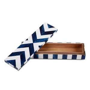 ZN Creations Indian Handicrafted Resin Jewelry Box with Inlay Bone Polished Nautical <b>Love</b> Style for Home Decoration - Product Image 1