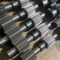 Arbre d'entraînement à cannelures en acier forgé sur mesure de l'usine Haiyuan, usiné CNC de haute précision pour machines minières
