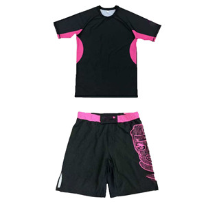 Conjunto de Rashguard y Pantalones Cortos de MMA y Karate Personalizados para Hombre 2025, Ropa de Jiu Jitsu y Grappling con Logotipo Frontal, Artes Marciales para Adultos, Spandex/Poliéster - Product Image 1