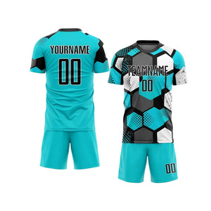 ชุดเสื้อฟุตบอลแขนสั้นแบบซับลิเมชั่นเนื้อผ้าแข็งแรง ทนทาน ระบายอากาศได้ดี แห้งเร็ว พร้อมสกรีนโลโก้ตามสั่ง เหมาะสำหรับฝึกซ้อม - Product Image 5
