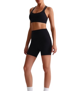 Nuevo Diseño: Conjunto Deportivo de 2 Piezas con Sujetador Deportivo de Espalda Cruzada y Shorts Levanta Glúteos para Correr y Yoga - Product Image 1