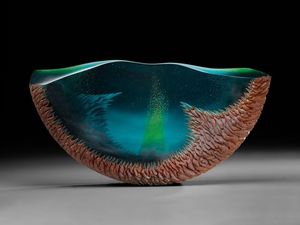 Resina EPOXY HECHA A MANO DE CALIDAD DECORATIVA Con Cuencos Mango Madera Ensalada Servidor Tazón Diseño moderno y Fiestas DE BODA DE LA India - Product Image 5