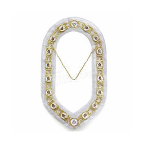 Collar de Cadena Masónico Past Master de la Mejor Calidad, Disponible en Todos los Colores, Collar de Cadena Masónico Personalizado Listo para la Venta - Product Image 2