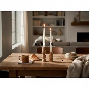 Candelabro de Madera Hecho a Mano de Primera Calidad Clásico, Decoración Elegante para el Hogar para Uso Diario Tradebyd - Product Image 6