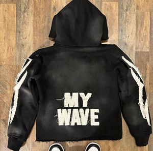 Conjunto de Sudadera con Capucha y Pantalones Deportivos de Dos Piezas para Hombre, de Algodón Sólido con Logotipo Personalizado, Bordado Aplicado, Estilo Urbano, para Correr - Product Image 2