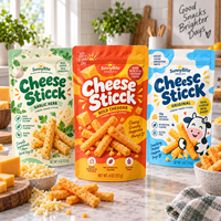 Sachet Doypack Personnalisé avec Fenêtre Transparente et Trou Euro, Qualité Alimentaire, pour Produits Alimentaires ou Bâtonnets de Fromage, en Mylar
