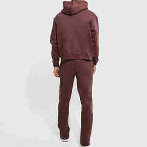 Survêtement imprimé bouffant de haute qualité deux pièces ensemble de survêtement pantalon évasé surdimensionné imprimé bouffant survêtement pour l'hiver - Product Image 5