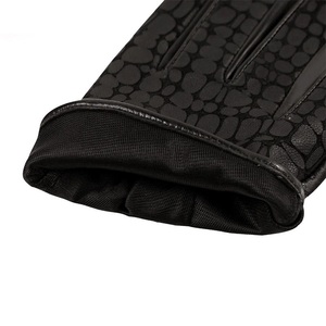 High Quality Customized Durable PU Leather Driving <b>Gloves</b> Winter Warm Waterproof with <b>Touchscreen</b> Fashionable Wholesale <b>Gloves</b> - Product Image 4