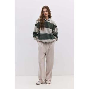 Sudadera de Cuello Redondo a Rayas para Uso Diario, 100% Algodón - Product Image 1