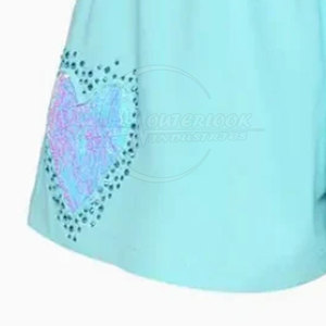 High Quality Ladies Fleece <b>Shorts</b> with Rhinestone <b>Slim</b> <b>Fit</b> and Straight Leg Breathable New Style Wholesale Price for Women - Product Image 4