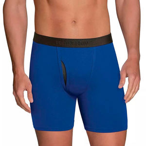 Calzoncillos Bóxer Cómodos para Hombre, Logotipo Personalizado OEM ODM, Clásicos, Lisos, 100% Algodón Elástico, Transpirables, de Punto, de Tiro Medio - Product Image 6