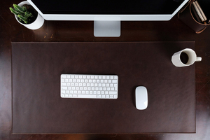 Elegant Luxury Genuine Leather <b>Desk</b> Mat Office Table <b>Pad</b> Smell Proof Heavy Duty Premium Durable <b>Writing</b> Surface Protective - Product Image 4