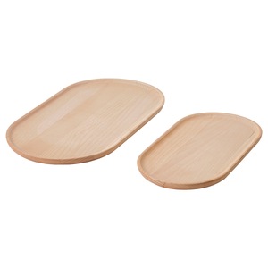 Plateau de conservation des aliments assiette de service en bois massif plateau à Dessert rustique café thé plat plateaux en bois servant - Product Image 1
