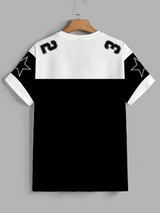 2026 camisetas deportivas de moda y sueltas de verano para hombres, camisetas impresas con figuras de letras personalizadas al por mayor - Product Image 2
