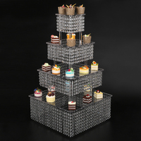 Support de gâteau d'anniversaire moderne en métal, présentoir tour chandelier pour macarons et pâtisseries
