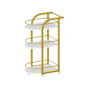 Chariot de service élégant et tendance en fer forgé de qualité supérieure, fabriqué à la main, pour cocktails et thé, plaqué, Zahid Exports, sûr - Product Image 4