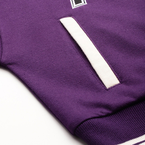 2025 nouvelle mode femmes Varsity vestes à manches longues en cuir avec flocage respirant tricoté en gros Baseball Varsity vestes - Product Image 6