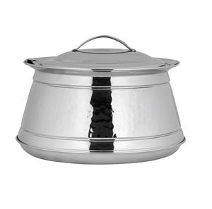 Recién llegado, cazuela decorativa de lujo de acero inoxidable, olla caliente de calidad estándar con tapa para usos domésticos y hoteleros redondos. - Product Image 4