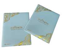 Menu de style italien de luxe en cuir PU A4 certifié ISO, couleur personnalisée, logo durable, style classique, restaurants, hôtels