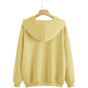 Sweat-shirt oversize à manches longues pour femme, logo personnalisé de haute qualité, écologique, couleur unie, polyester/coton, hiver - Product Image 5