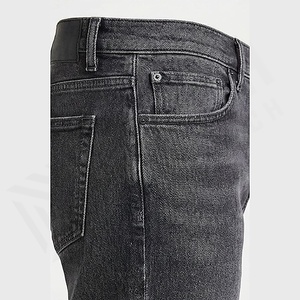 Pantalones Vaqueros de Mezclilla Ajustados con Bordado Desgastado y Color Desteñido Personalizados al por Mayor para Hombre, Estilo Urbano, Ajustados, con Pedrería, Personalizados al por Mayor - Product Image 5