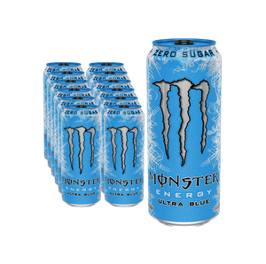 Monster Energy Ultra Blue <b>Zero</b> <b>Sugar</b> 12x500ml Cans Not Recommended For Children Pregnant Or Breastfeeding Women Wholesale - Product Image 6