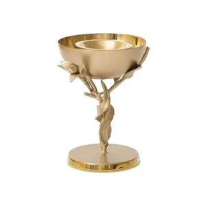 Quemador Bakhoor moderno decorativo de estilo hogareño, diseño de hoja de Metal, quemador de incienso artesanal para fragancia casera - Product Image 1