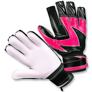 Gants de gardien de but professionnels en silicone rose injecté avec paume en latex blanc, design à coupe plate - Product Image 1