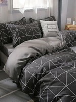 Ensemble de housse de couette de luxe de qualité supérieure, motif floral, 10 pièces, 400TC, 100% polyester, taille Queen, couleur personnalisable, style géométrique classique moderne